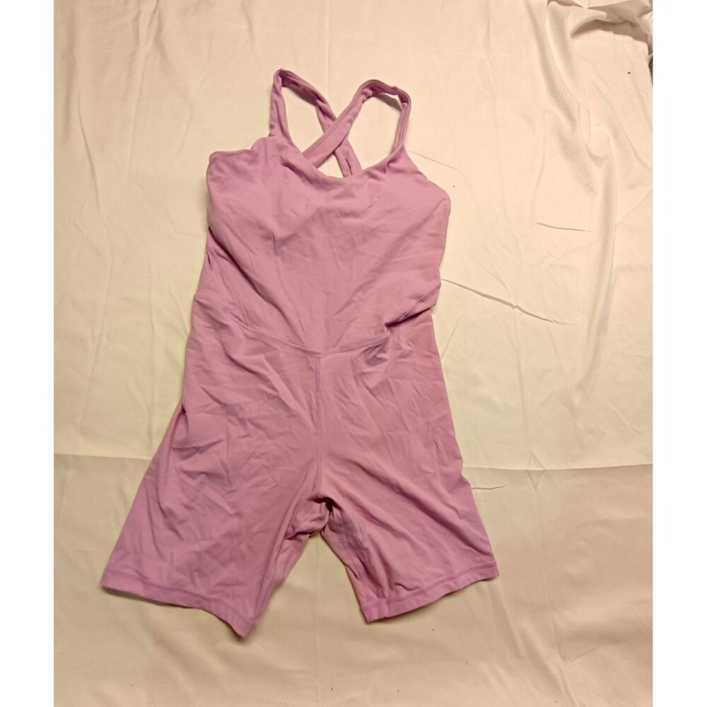 Avia Women's Purple Sleeveless Strappy Stretch Romper One-Piece Size M